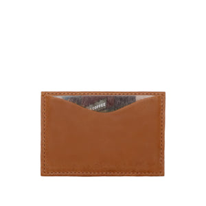 Laurel Card Case - Leather card case in saddle leather. Made in U.S.A. by Jana Kay. 