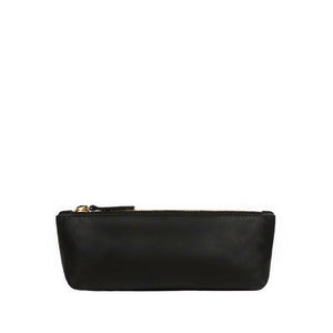 Pismo Pouch - leather zipper pouch in black leather.  Made in U.S.A. by Jana Kay. 
