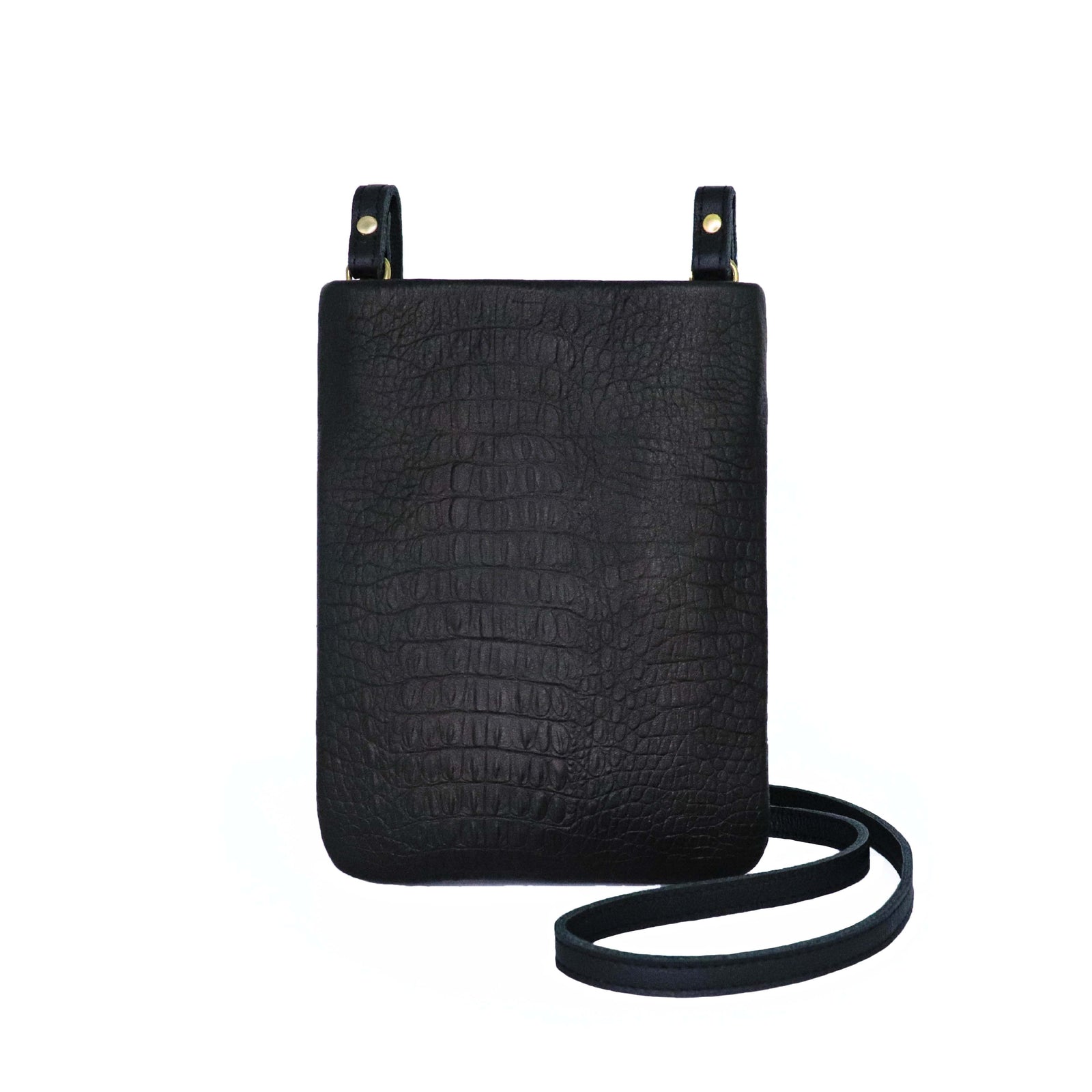 Avalon Crossbody - Embossed Croc Leather