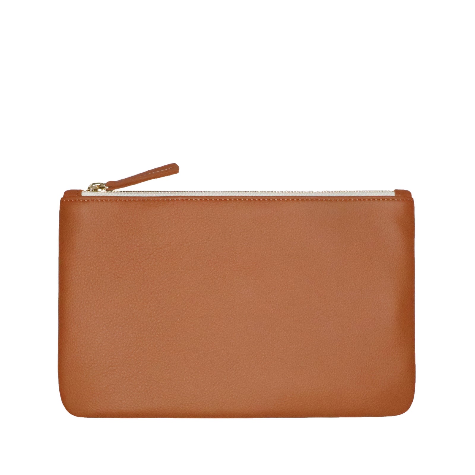 jana kay | Carmel leather zipper clutch in Red.