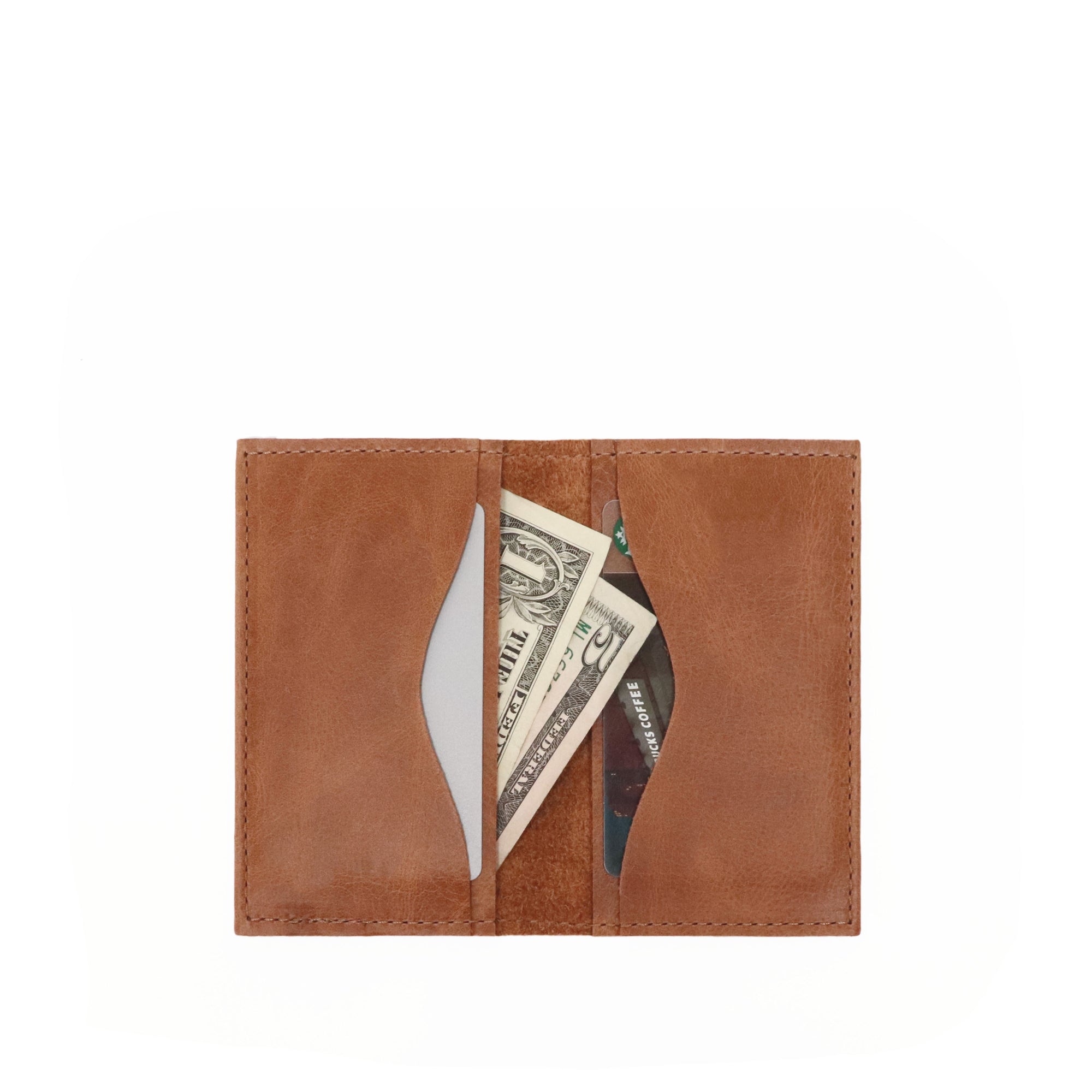 Cypress fold wallet in white leather.  Made in USA by jana kay 