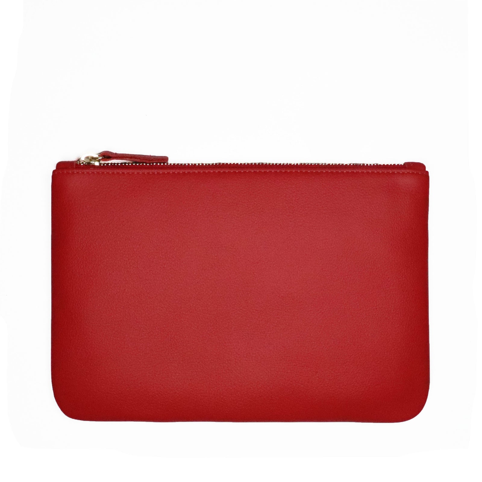 aguna Clutch - Leather zipper clutch in Acorn  leather. Made in U.S.A. by Jana Kay.  Edit alt text