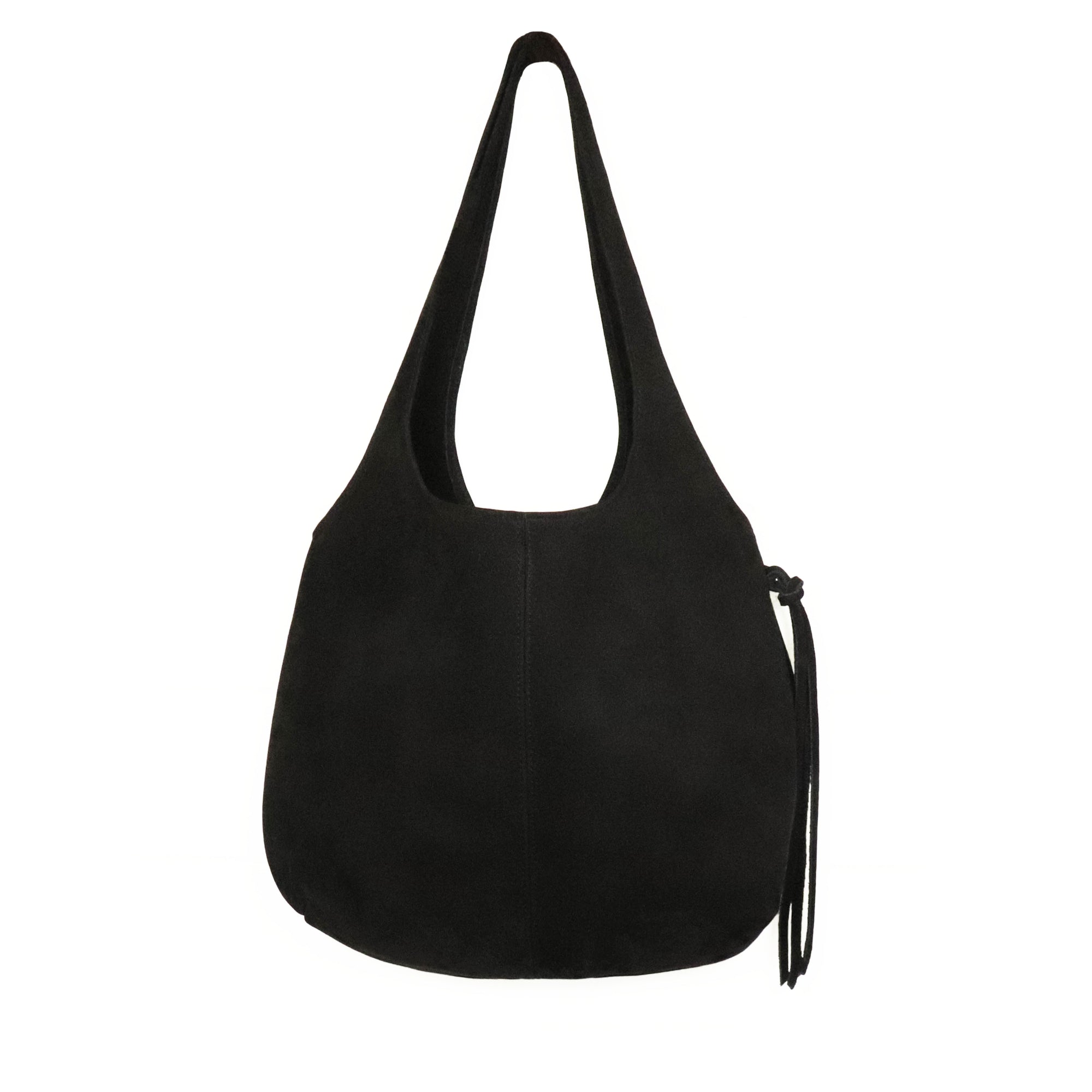 Monterey Hobo - Large hobo style shoulder bag crafted in Onyx leather. Made in U.S.A. by Jana Kay.