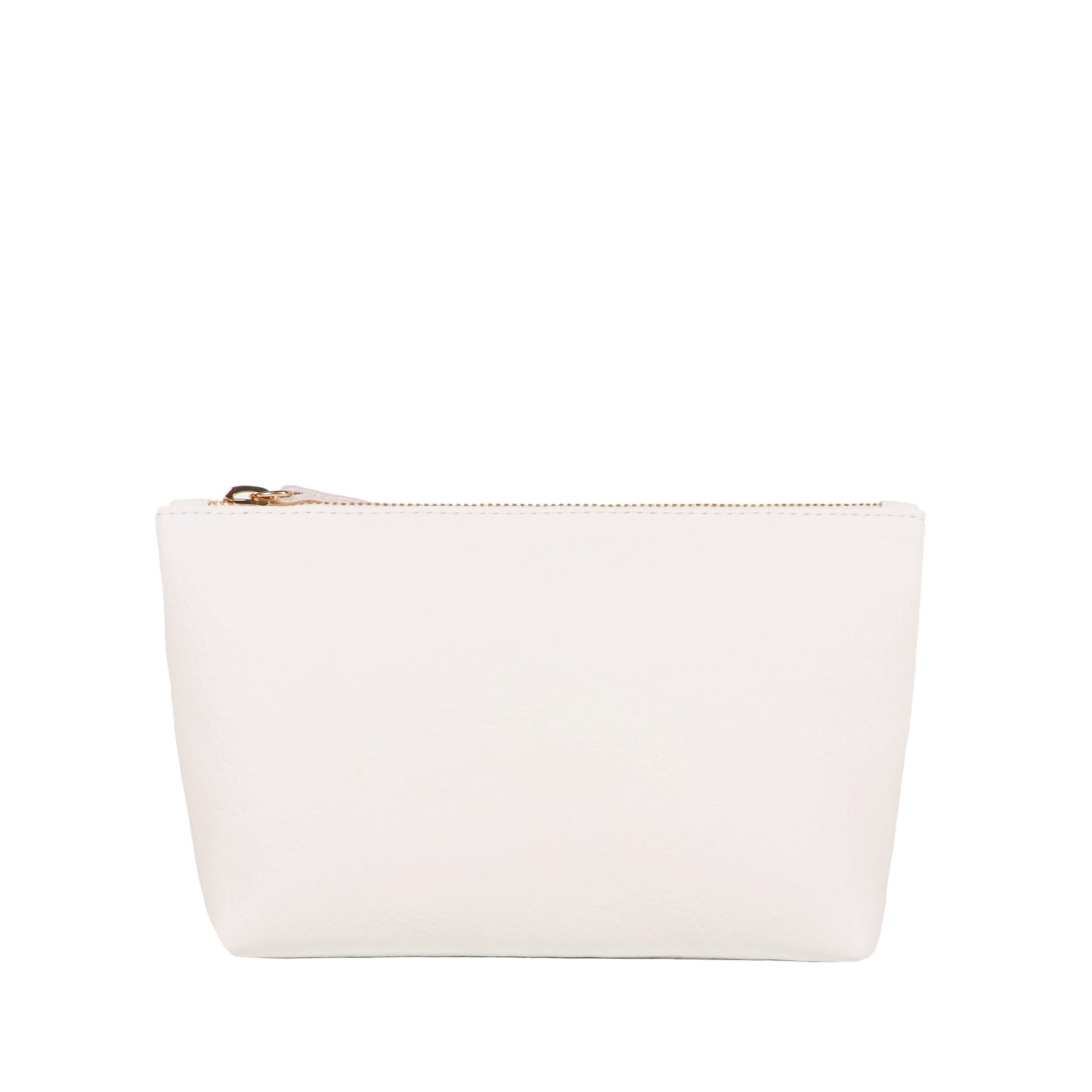Napa Pouch - Leather zipper bag in Cream leather. Made in U.S.A. by Jana Kay.  Edit alt text