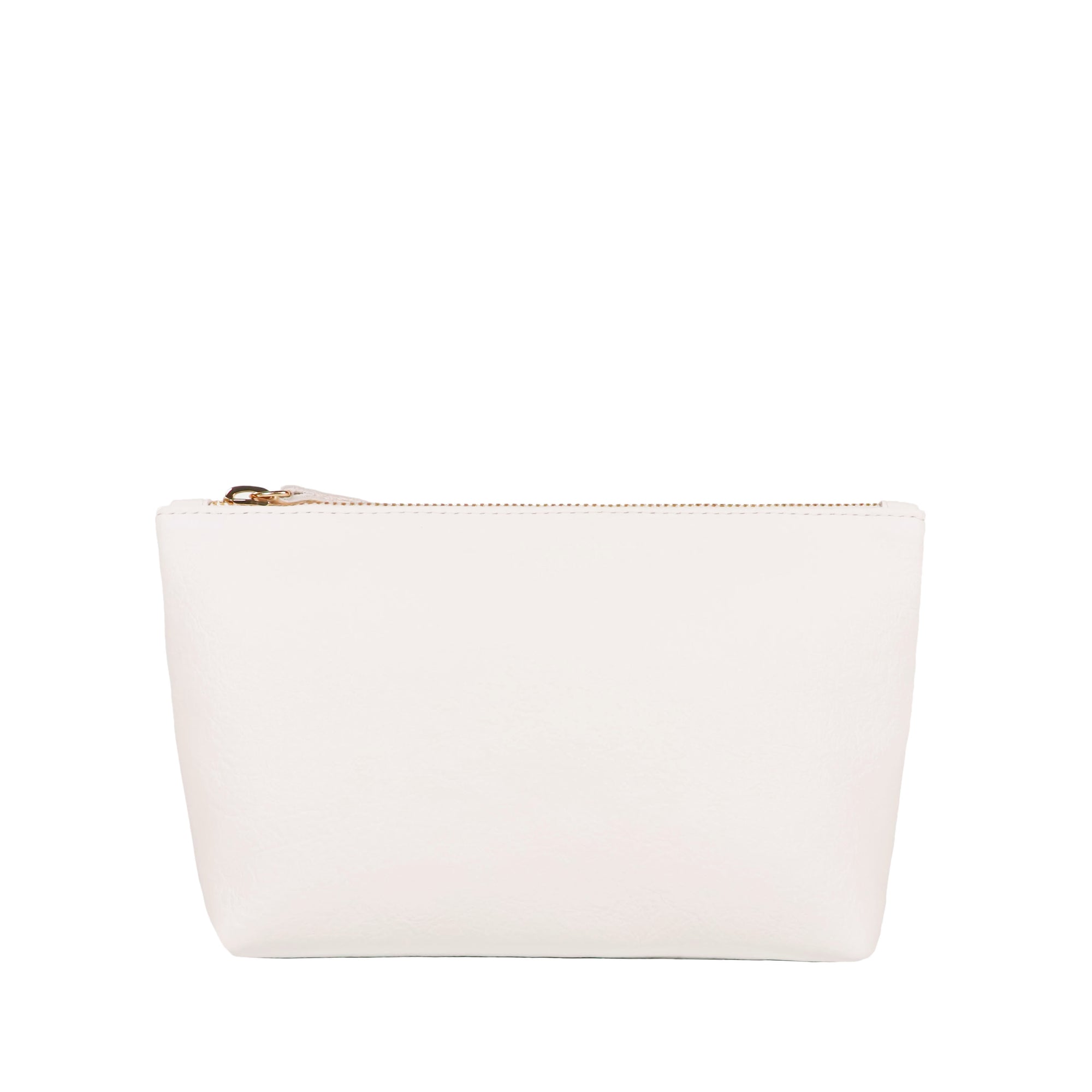 Napa Pouch - Leather zipper bag in Cream leather. Made in U.S.A. by Jana Kay.  Edit alt text