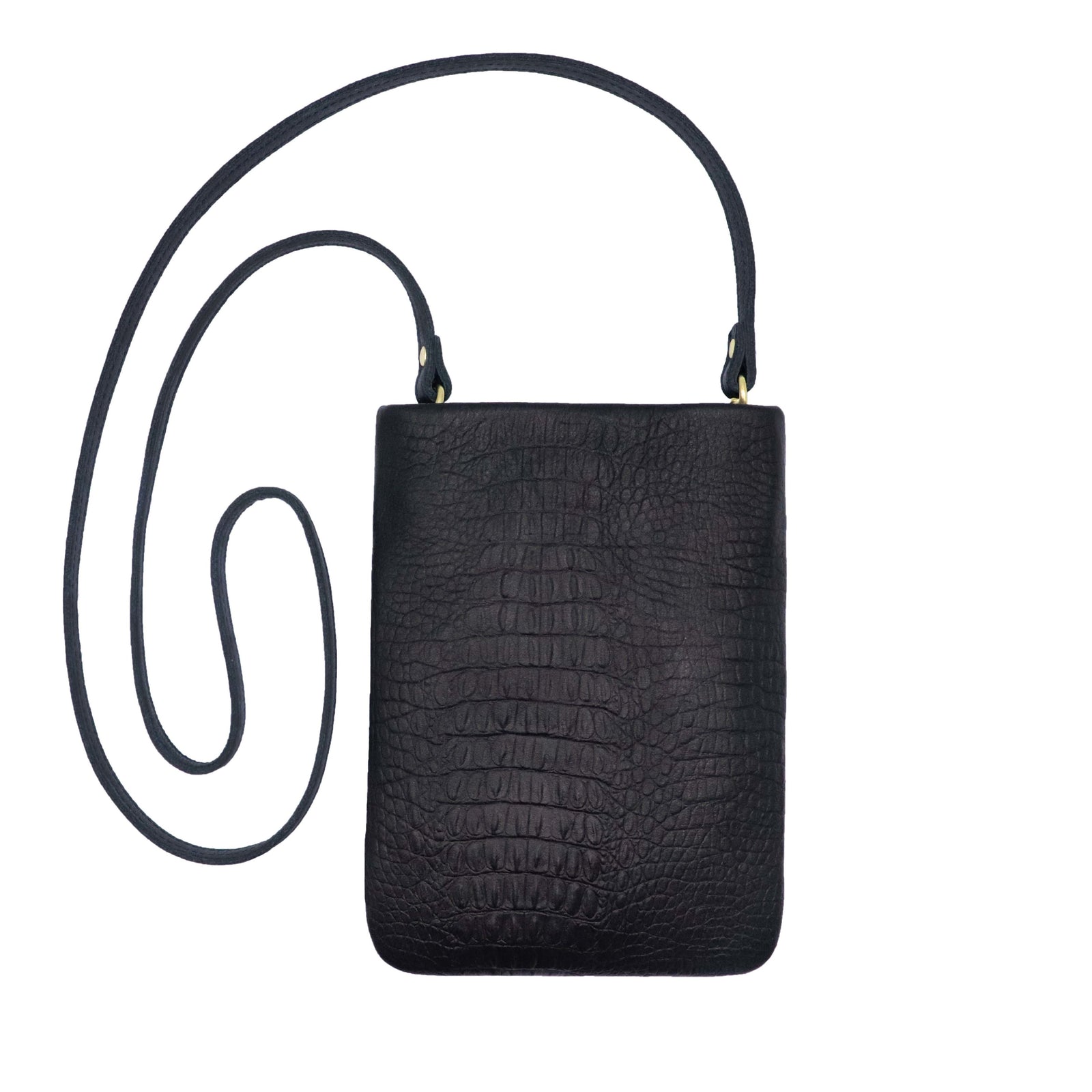 Avalon Crossbody - Embossed Croc Leather